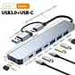 Hub Adaptador Usb Tipo C 7 En 1 Para Macbook iPad Notebook - Miniatura 2