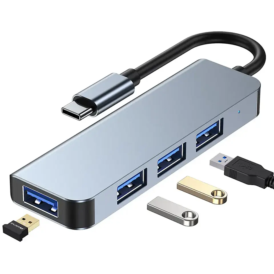 Adaptador Extensor Hub Usb 3.0 Tipo C 4 En 1 Para Macbook 6
