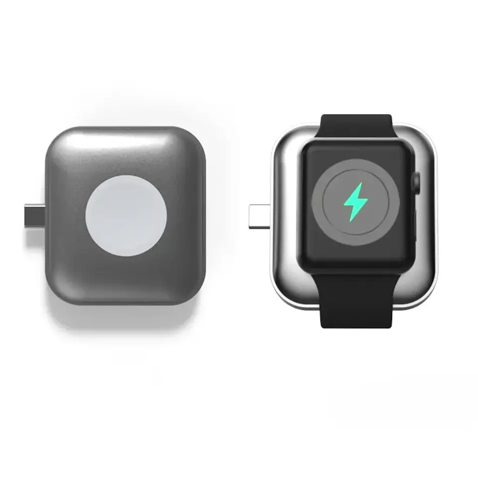 Cargador Portatil Tipo C 2 En 1 Para Apple Watch Y AirPods 2
