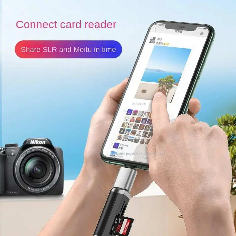 Adaptador Otg Para iPhone / iPad - Lightning A Usb 3.0 4