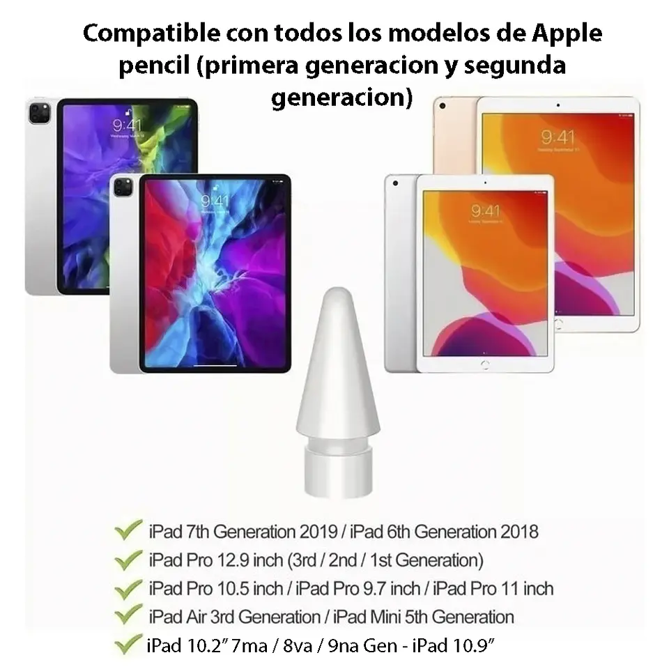 Punta Reemplazo Para Apple Pencil Hb 2b Kit 4 Unidades 2