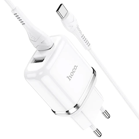 Cargador USB Doble + Cable Tipo C