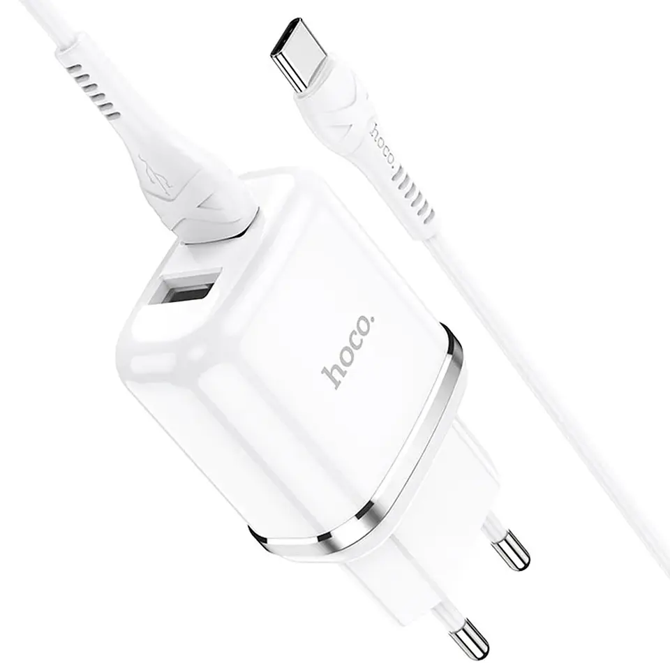 Cargador USB Doble + Cable Tipo C 1