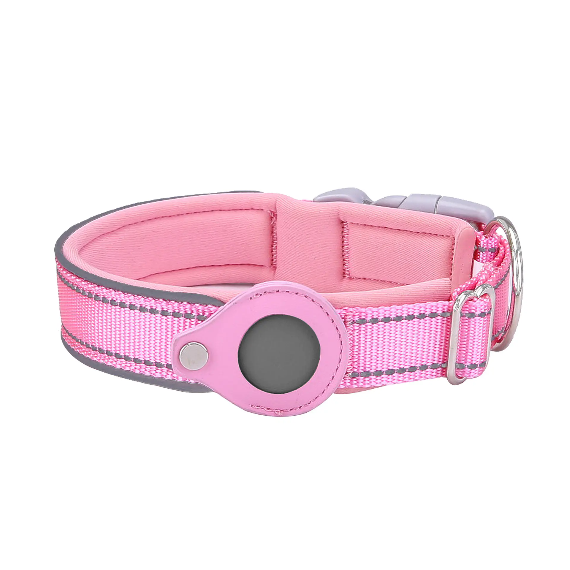 Collar Correa Perro Para Airtag Reforzada Reflectante 4