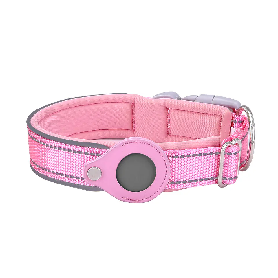 Collar Correa Perro Para Airtag Reforzada Reflectante 4