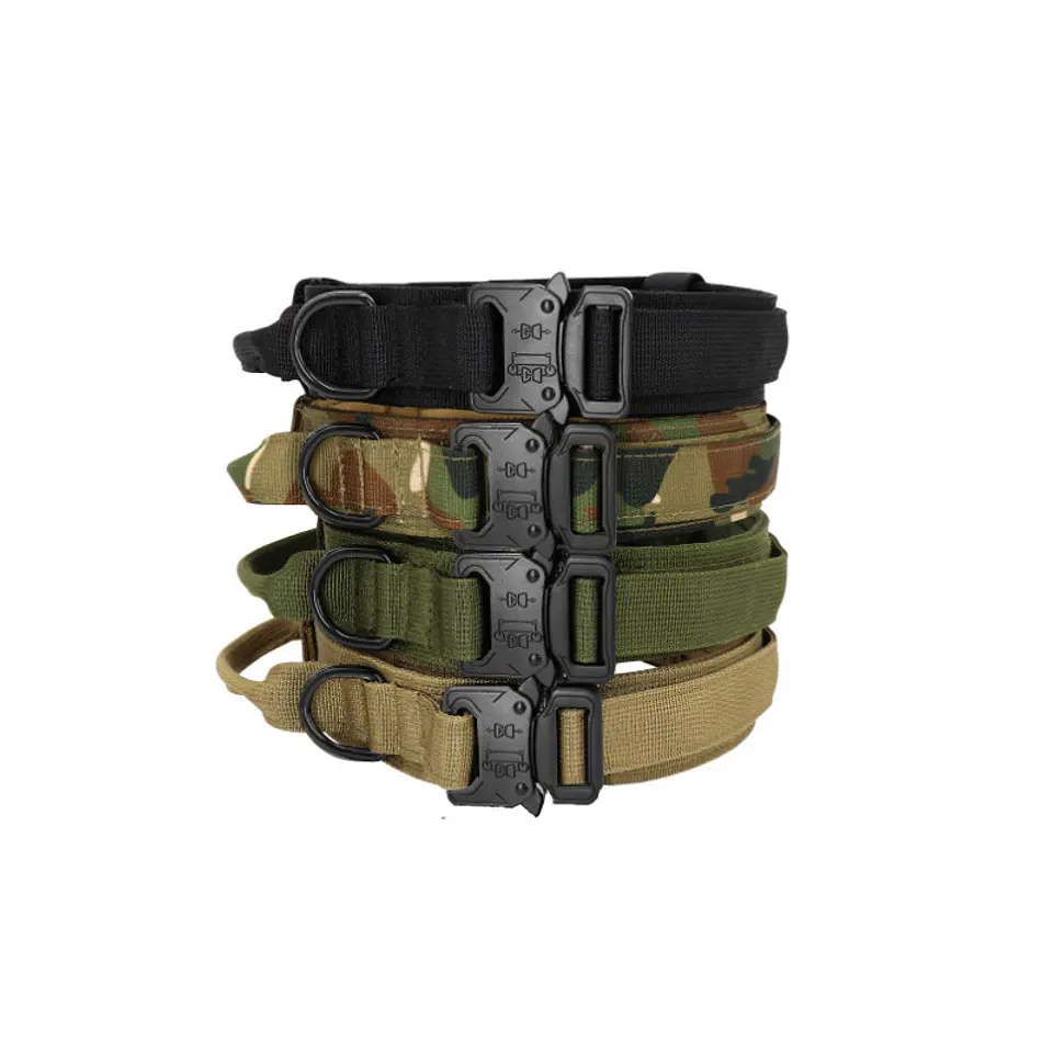 Collar Para Perro Reforzado Táctico Ajustable Resistente 1