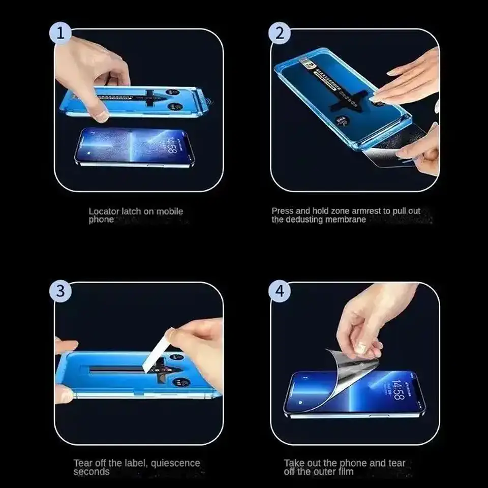 Lamina Pantalla Para iPhone 11/12/13/14/15/16 Auto Instalable 8