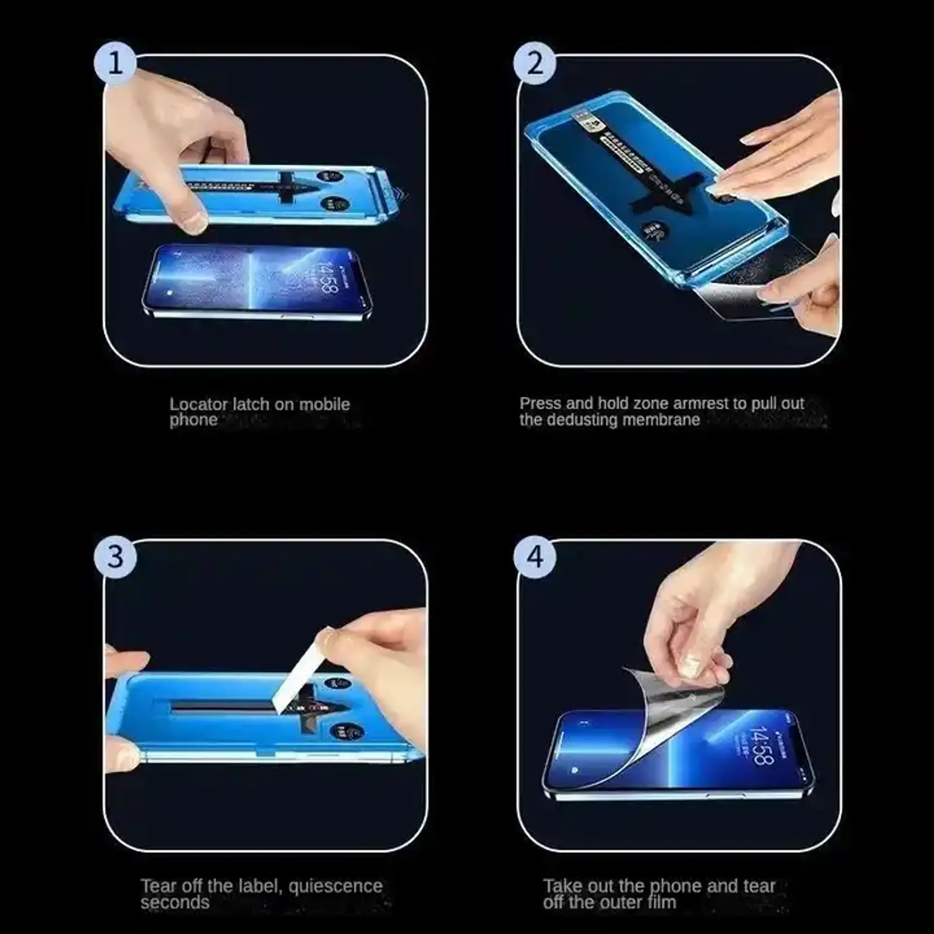 Lamina Anti Espia Para iPhone 11 / 12 / 13 / 14 / 15 / 16 Auto Instalable 4