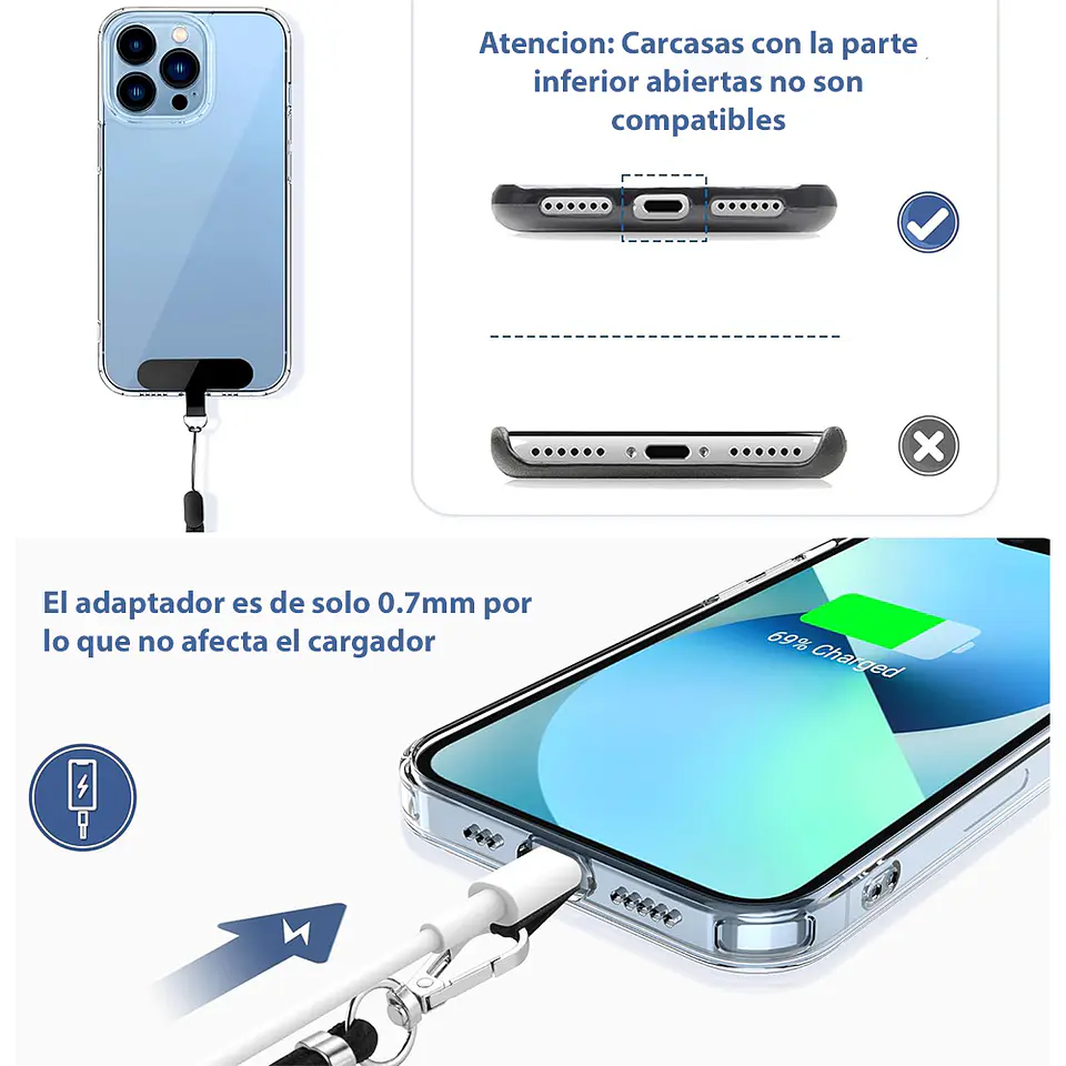 Colgante Lanyard para celular Universal Colores 10