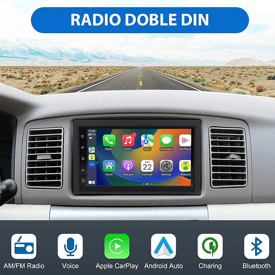 Radio Auto Nemesis Carplay Android Auto Certificado 2 Din 7