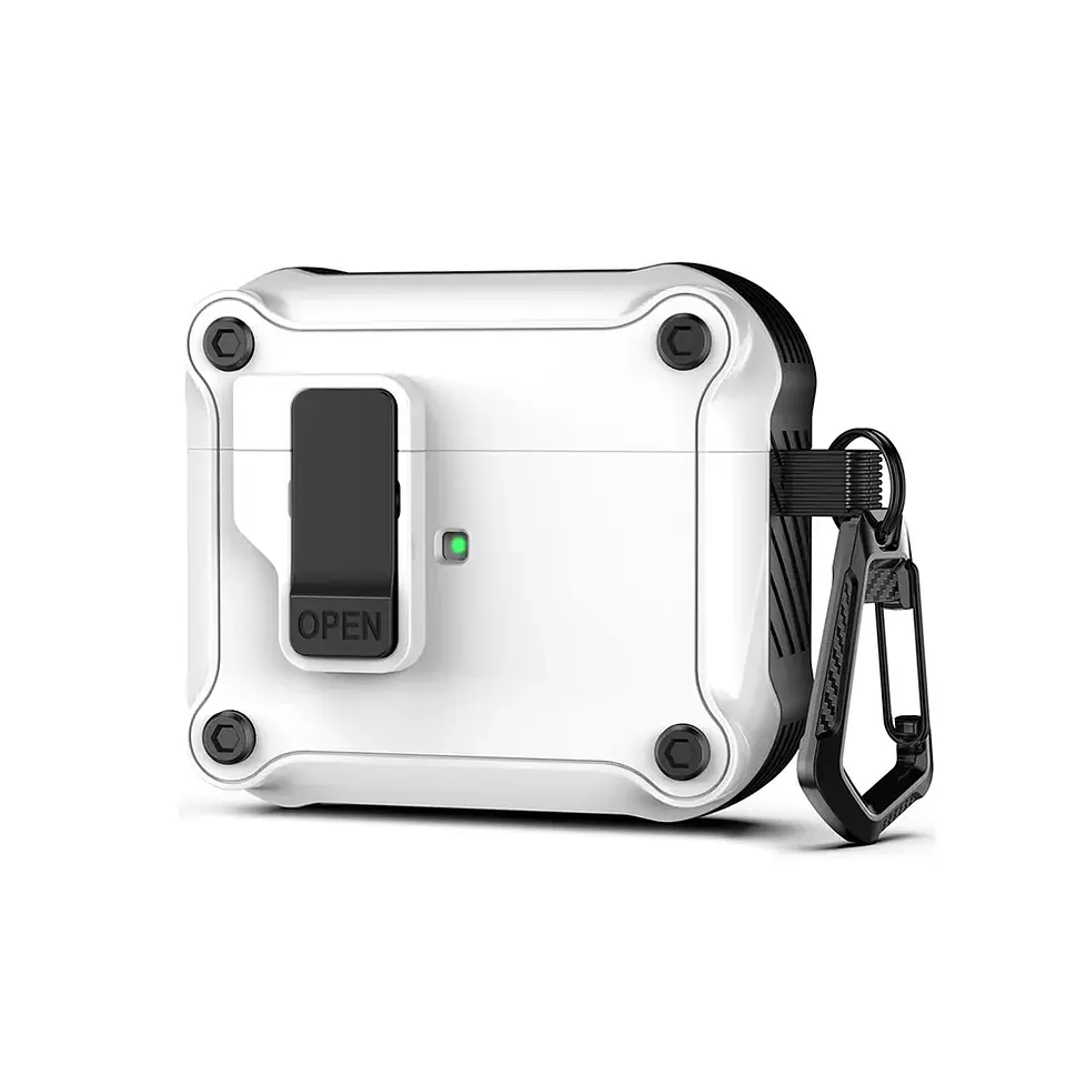 Carcasa Funda Para AirPods 1 y 2 / Pro / 3 / 4 Con Seguro Antigolpes  2