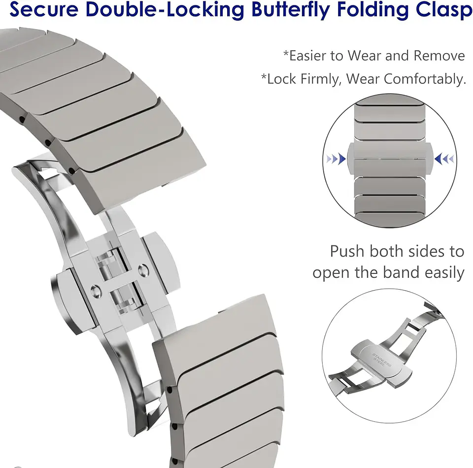 Correa Metalica Para Apple Watch Titanio 3