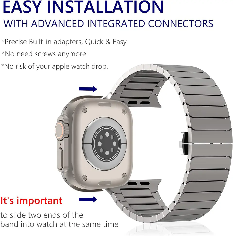 Correa Metalica Para Apple Watch Titanio 4