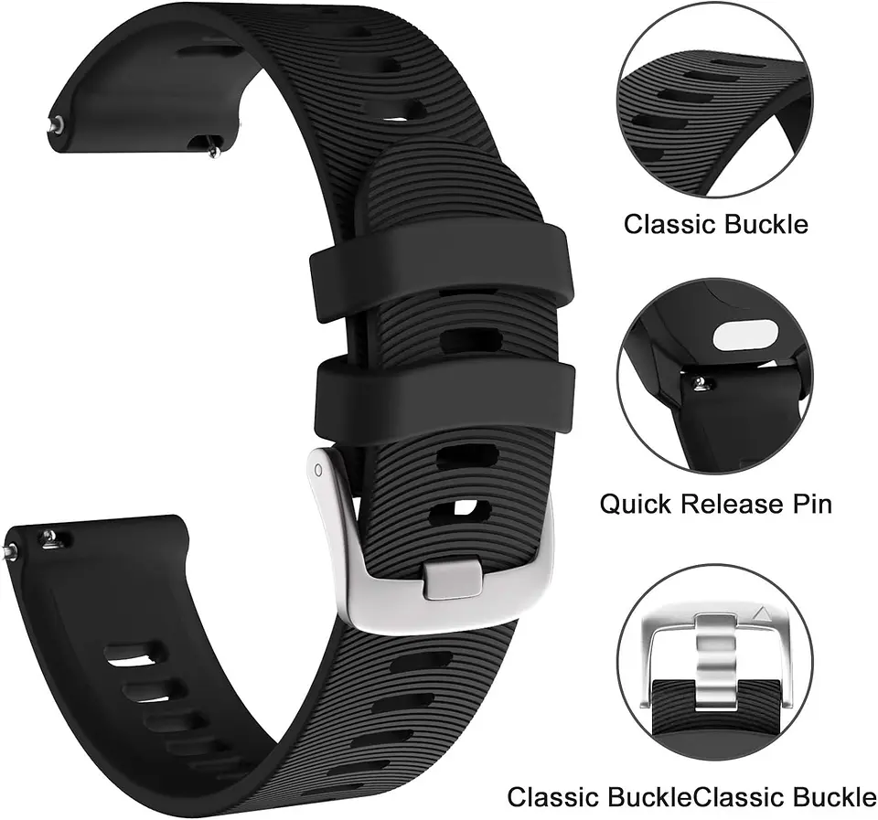 Correa Silicona Para Garmin Forerunner Vivoactive Music 20mm 8
