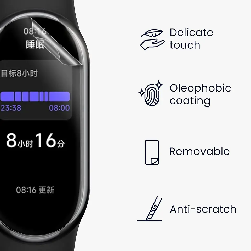 Lamina Hidrogel Para Xiaomi Smart Band 8 (6un) 3