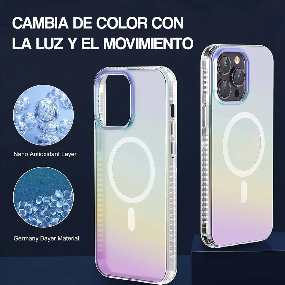 Carcasa Magnetica Para iPhone Multicolor Compatible Magsafe 5