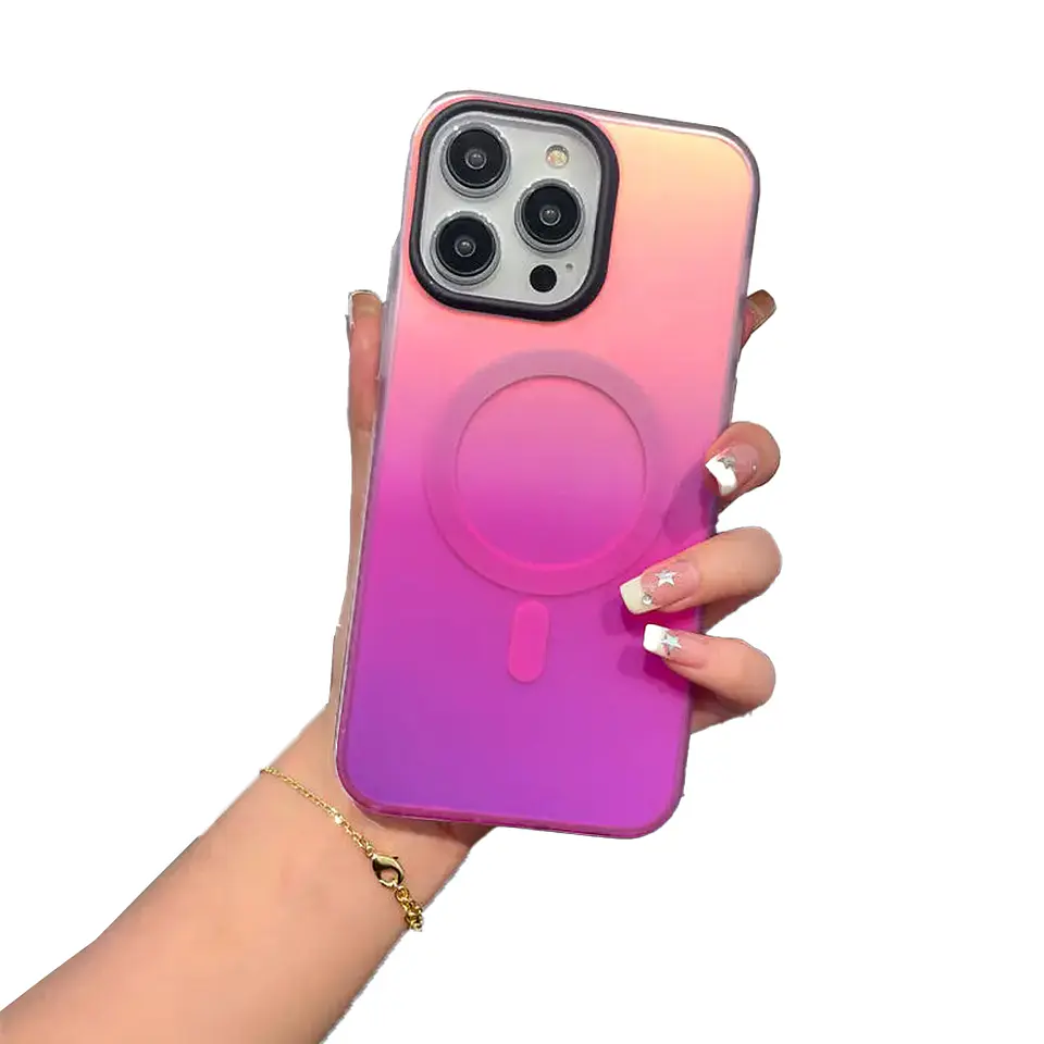 Carcasa Magnetica Para iPhone Multicolor Compatible Magsafe 10