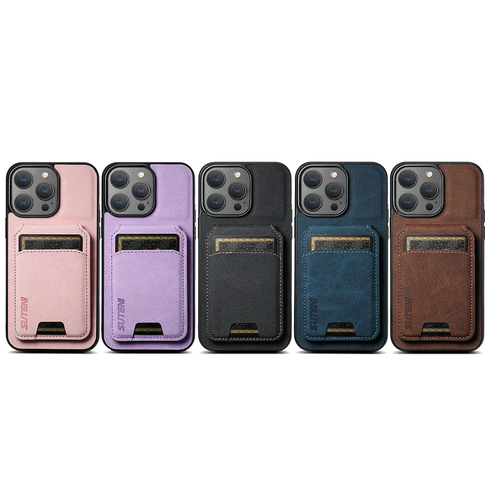 Carcasa Cuero Para iPhone Más Billetera 5