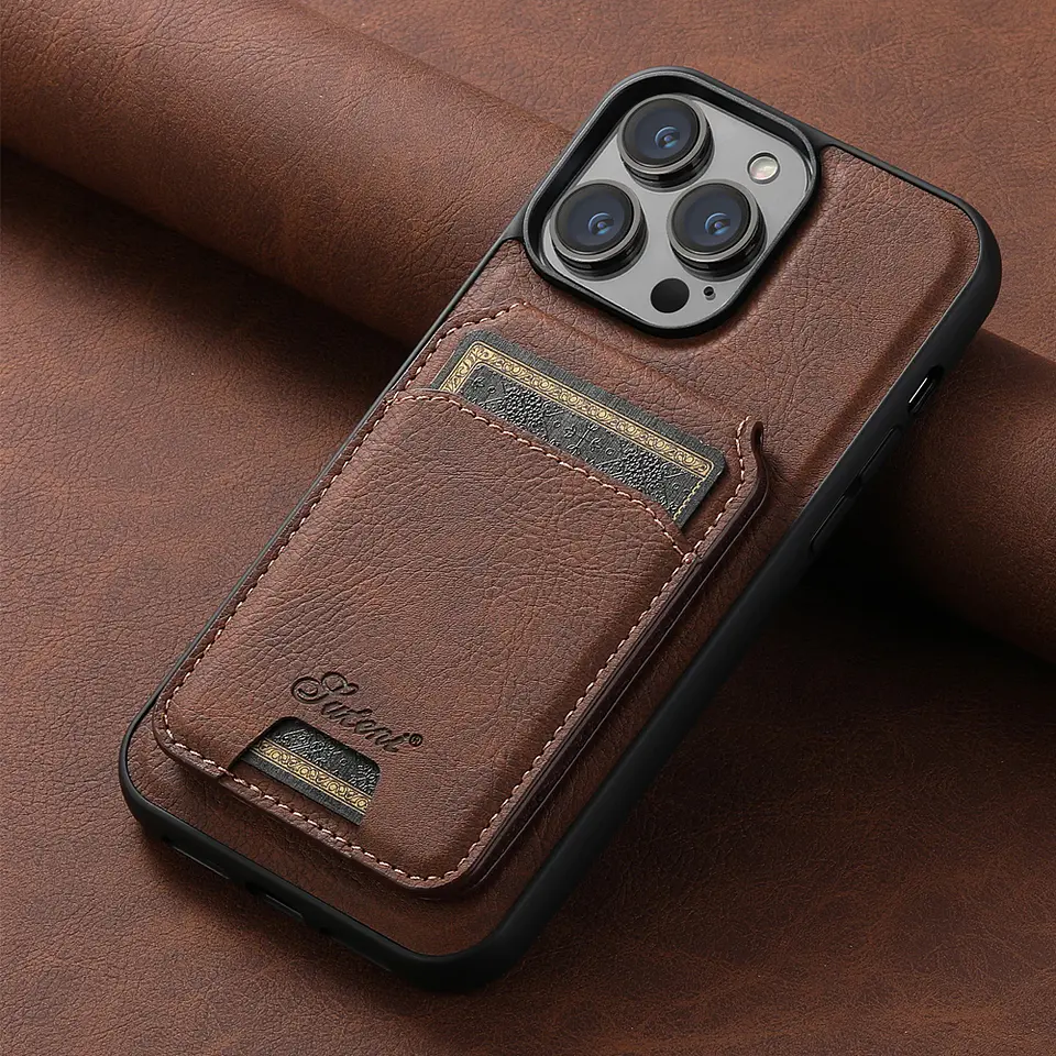 Carcasa Cuero Para iPhone Más Billetera 3