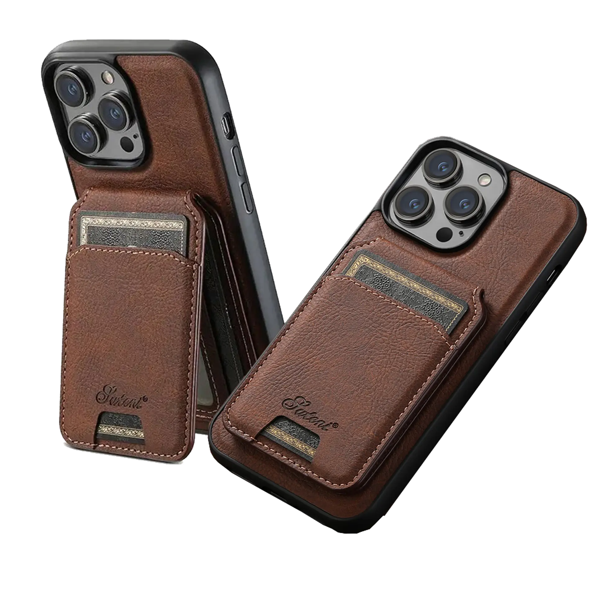 Carcasa Cuero Para iPhone Más Billetera 1