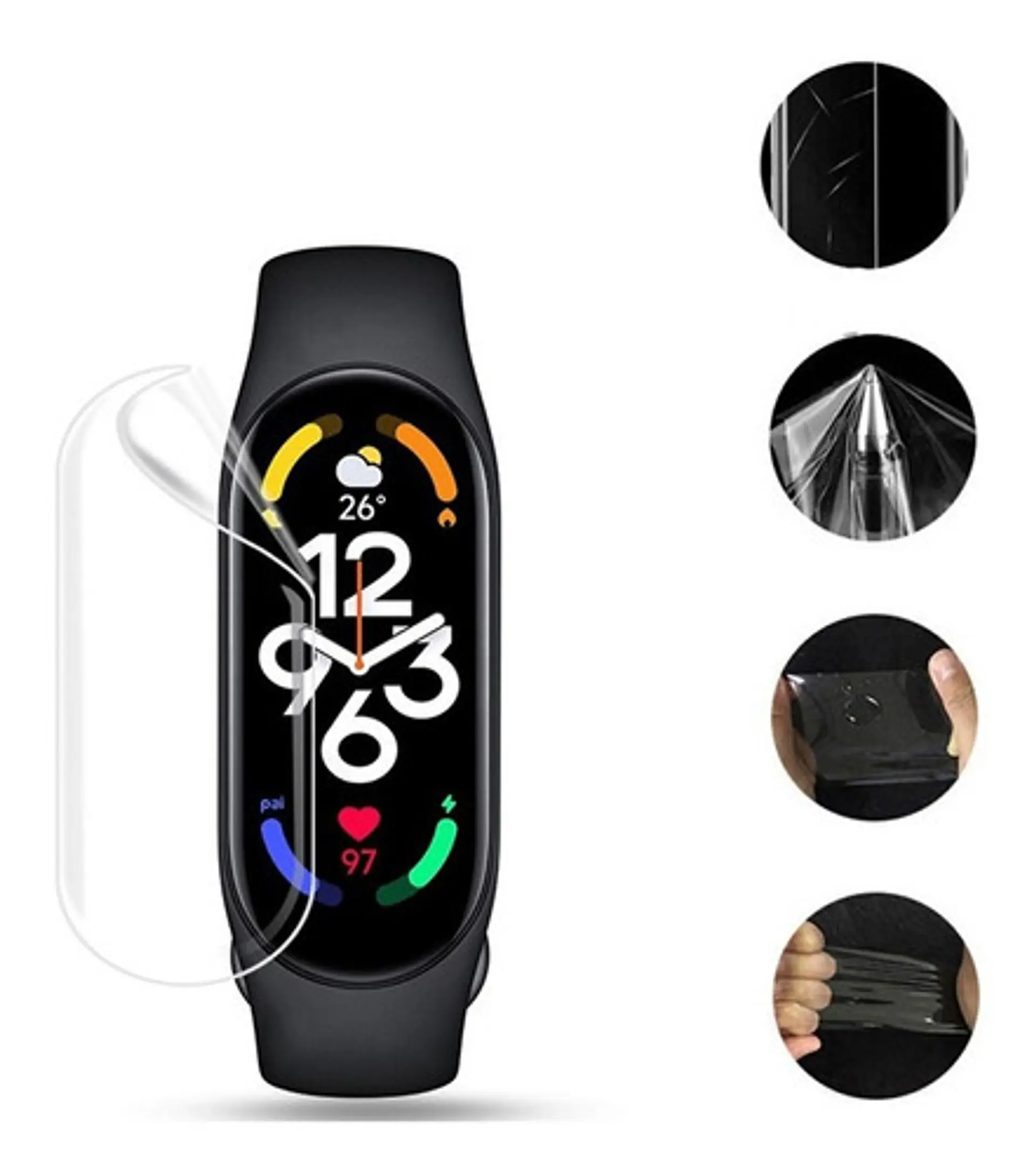 Pack Lamina Mica Hidrogel Para Xiaomi Mi Band 6 (5 Unidades) 1
