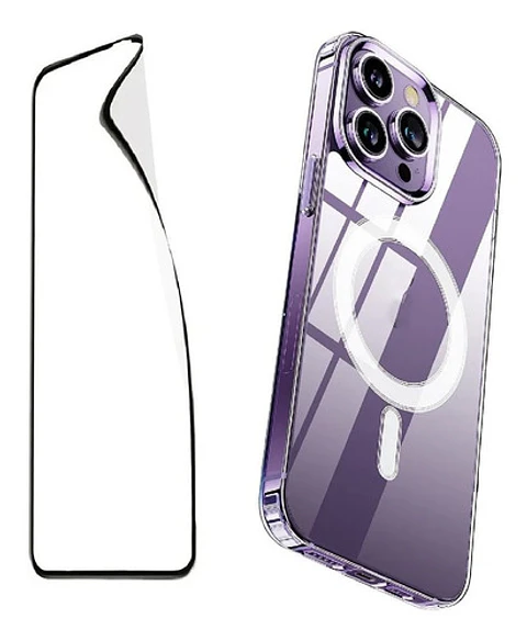 Kit Carcasa compatible Magsafe Para iPhone 14 Pro + Lamina Hidrogel
