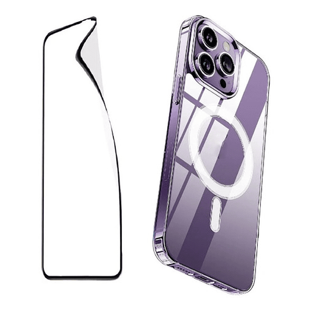 Kit Carcasa compatible Magsafe Para iPhone 14 Pro + Lamina Hidrogel 1