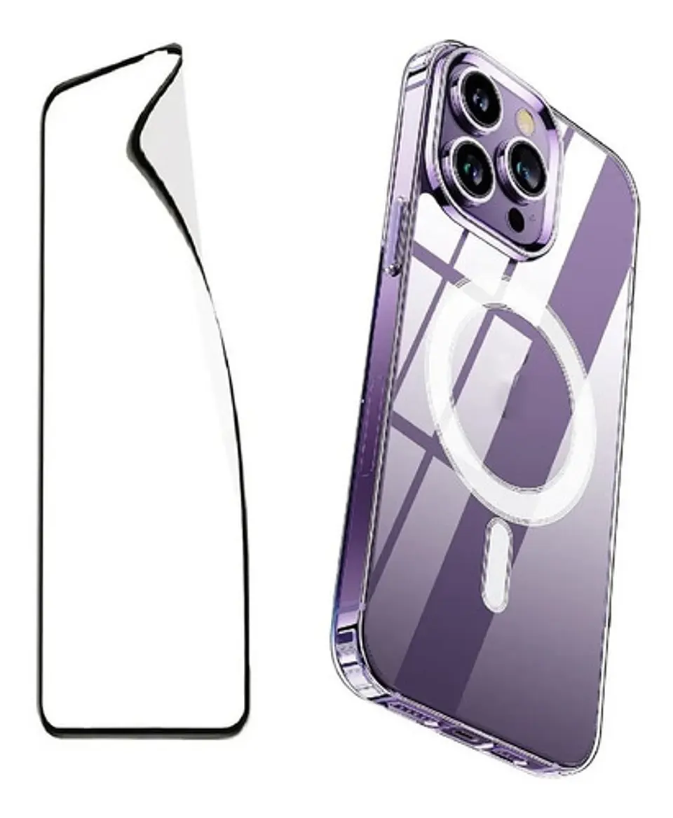 Kit Carcasa compatible Magsafe Para iPhone 14 Pro + Lamina Hidrogel 1