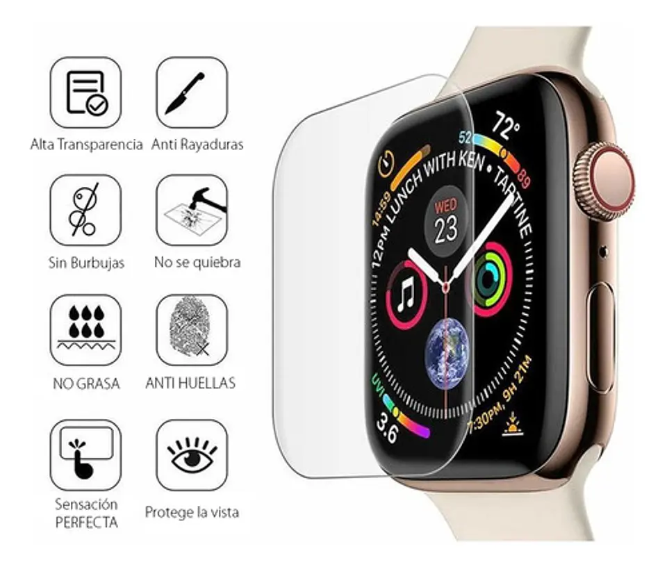 Lámina Mica Protectora Hidrogel Para Apple Watch Ultra 6un 4