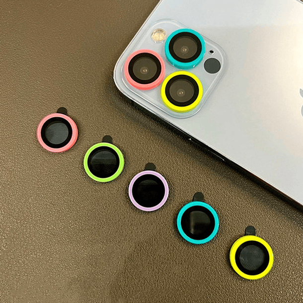 Vidrio Protector Camara Multi Color Para iPhone 11 12 13 14 6