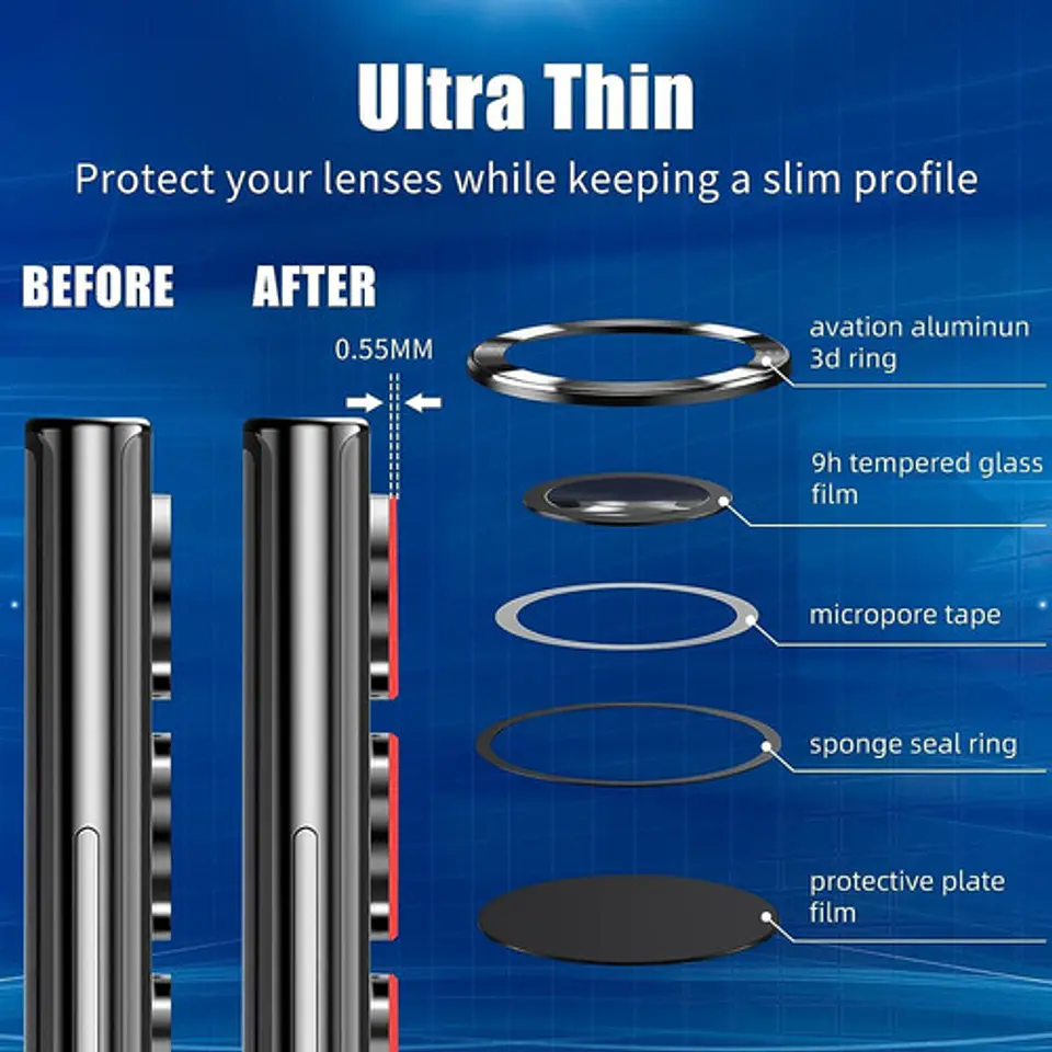 Protector De Camara Para Samsung Aluminio Todos Los Modelos 25