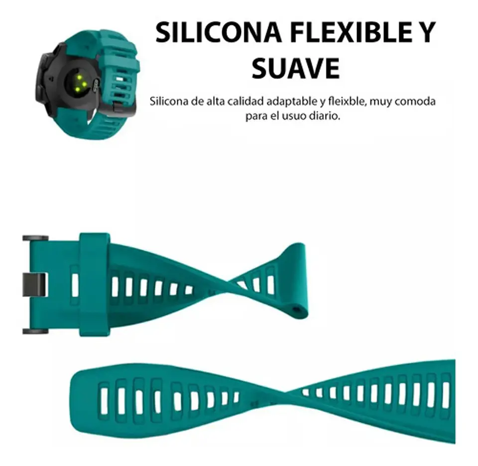 Correa Silicona Para Garmin Instinct Solar Sports Tide Etc 13