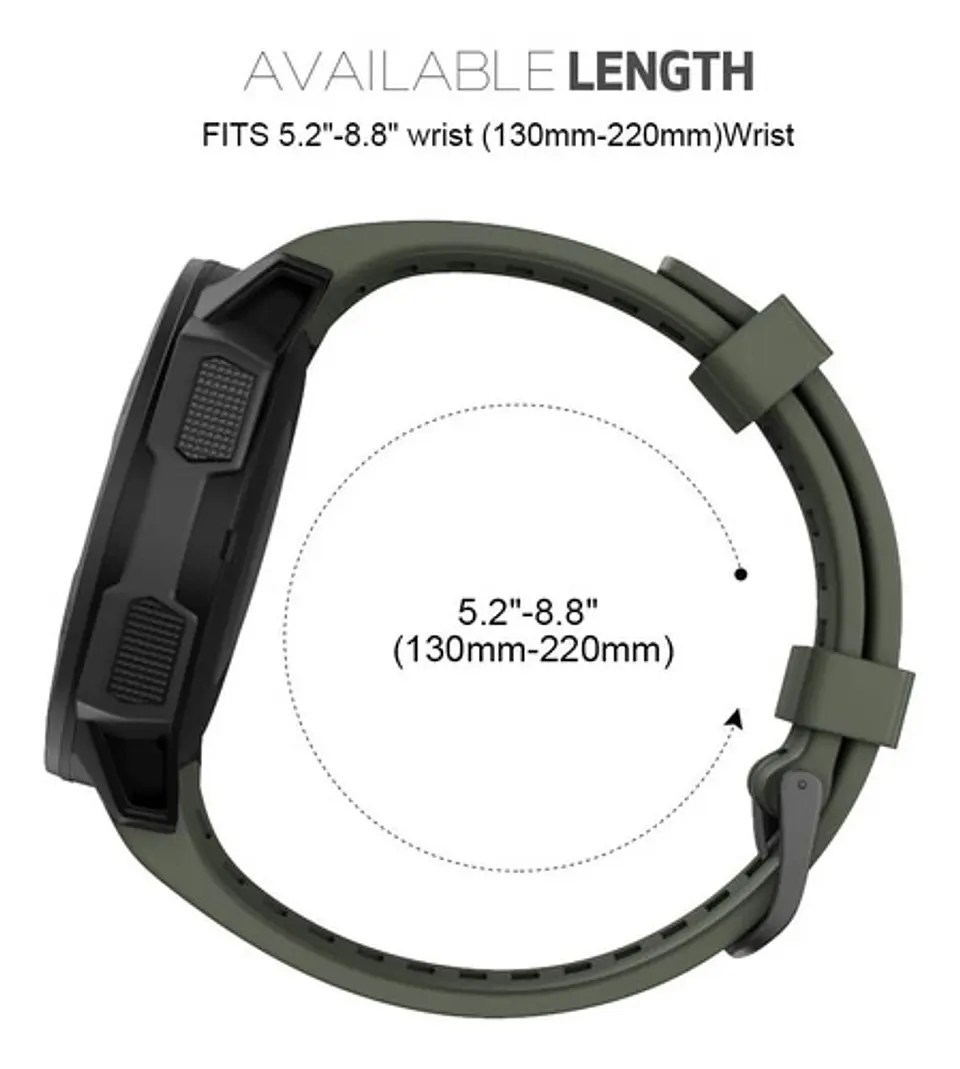 Correa Silicona Para Garmin Instinct Solar Sports Tide Etc 21
