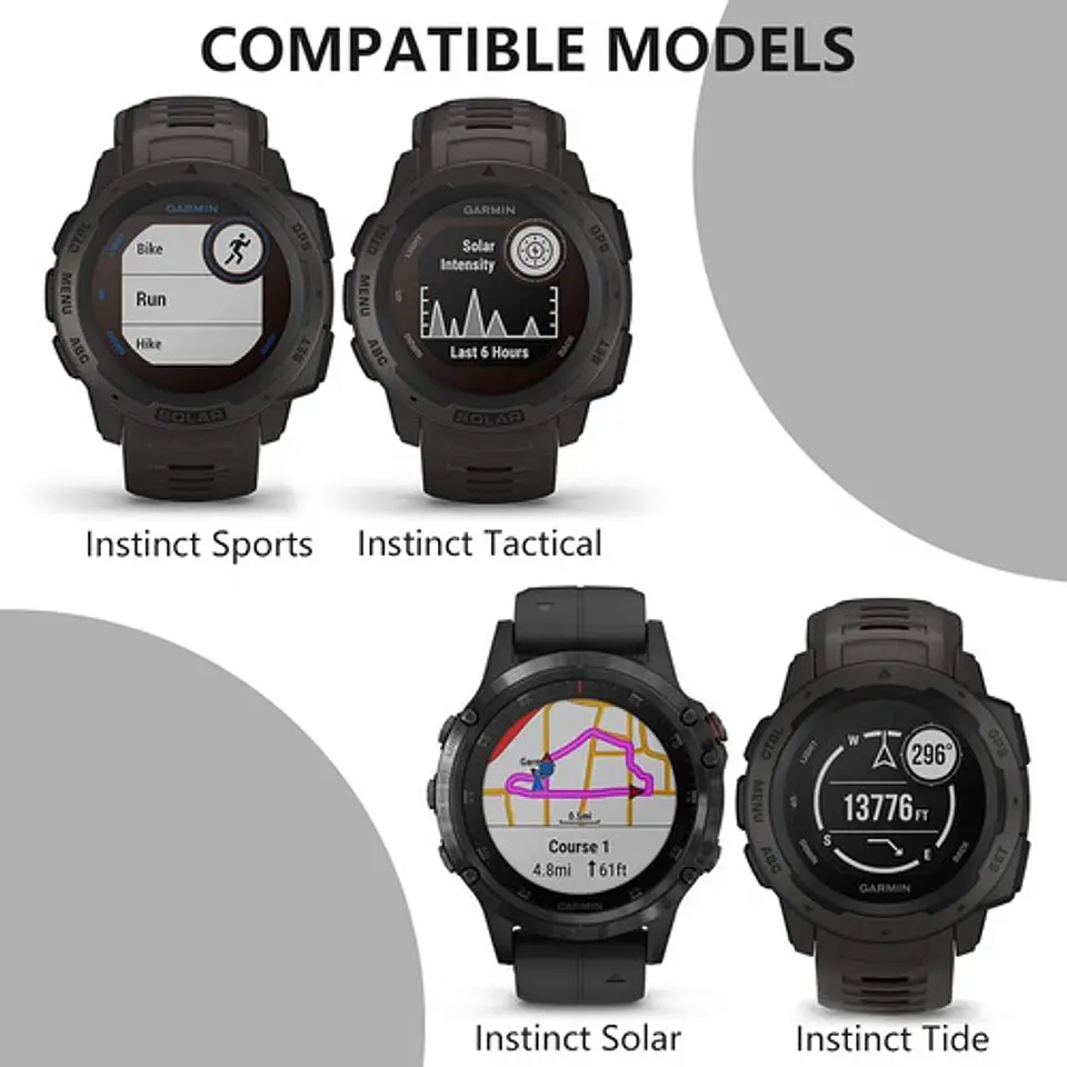Correa Silicona Para Garmin Instinct Solar Sports Tide Etc 27