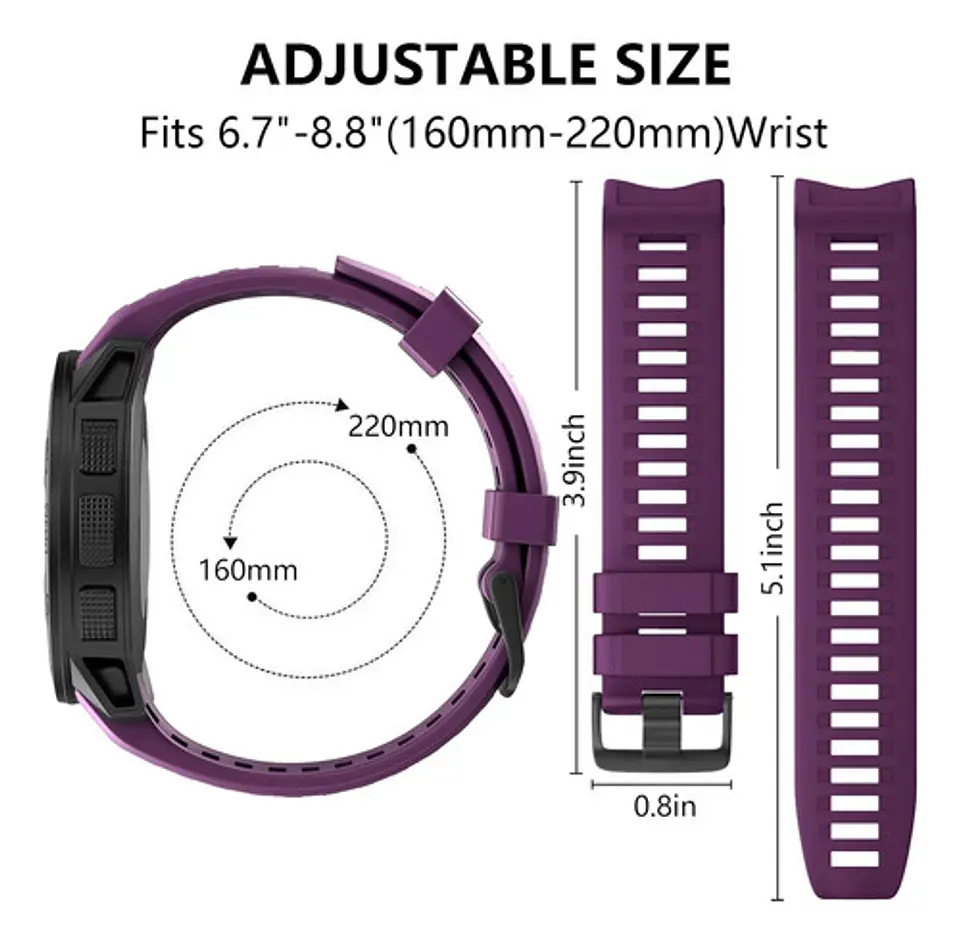 Correa Silicona Para Garmin Instinct Solar Sports Tide Etc 30