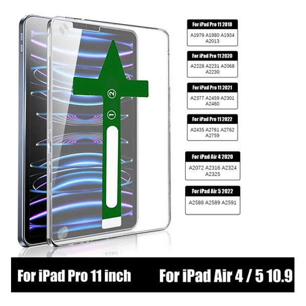Protector Pantalla Para iPad Auto Instalable (todos) 11