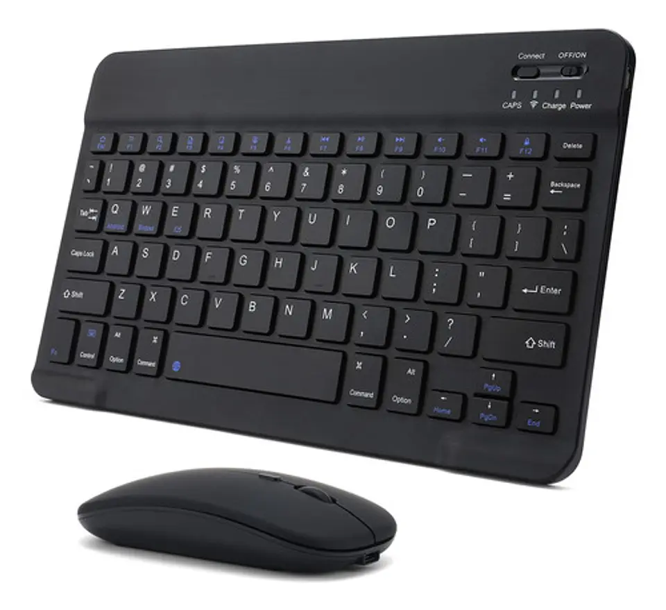 Teclado Bluetooth Mouse Para iPad Tablet Inalambrico 2