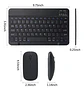 Teclado Bluetooth Mouse Para iPad Tablet Inalambrico - Miniatura 4