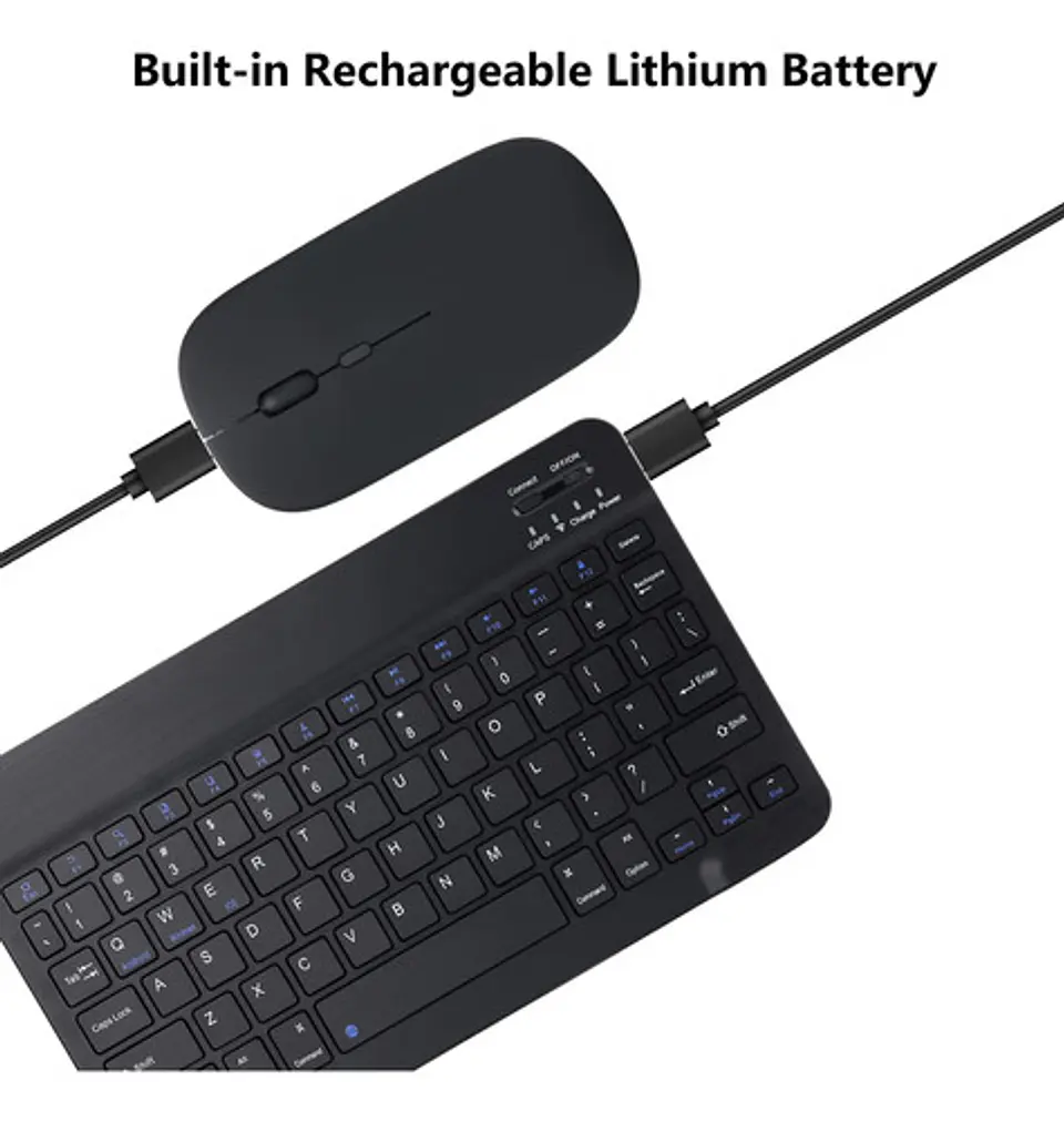 Teclado Bluetooth Mouse Para iPad Tablet Inalambrico 6