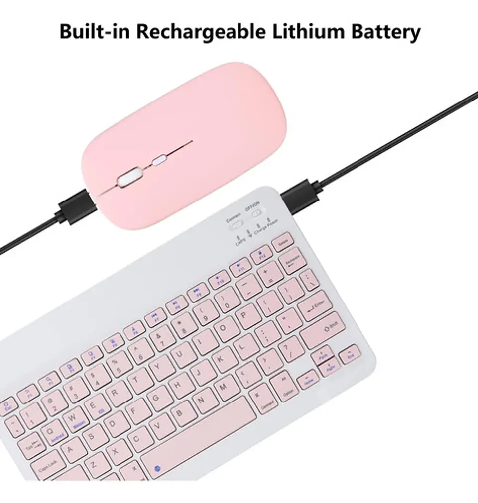 Teclado Bluetooth Mouse Para iPad Tablet Inalambrico 11