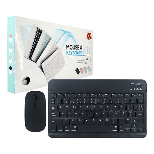 Teclado Bluetooth Mouse Para iPad Tablet Inalambrico 16