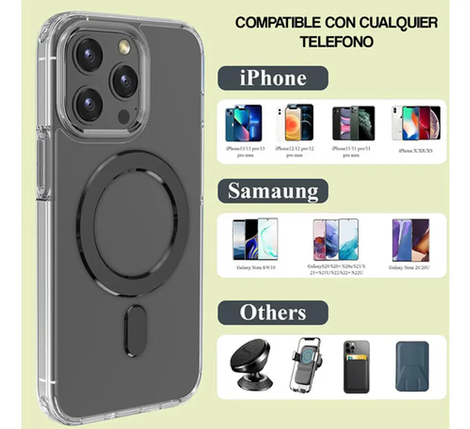 Adaptador Anillo Para Magsafe Magnetico Para iPhone Samsung 9