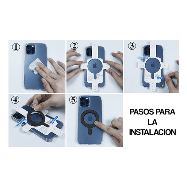 Adaptador Anillo Para Magsafe Magnetico Para iPhone Samsung 12