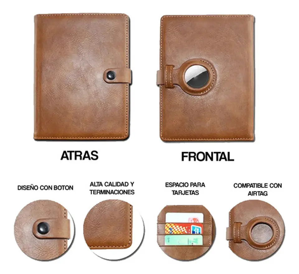 Porta Pasaporte Para Airtag Funda Protectora Viaje Con Rfid 7