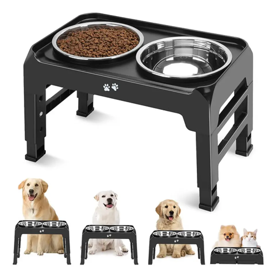 Comedero Bebedero Para Perro Gato Aluminio Anti Deslizante 1