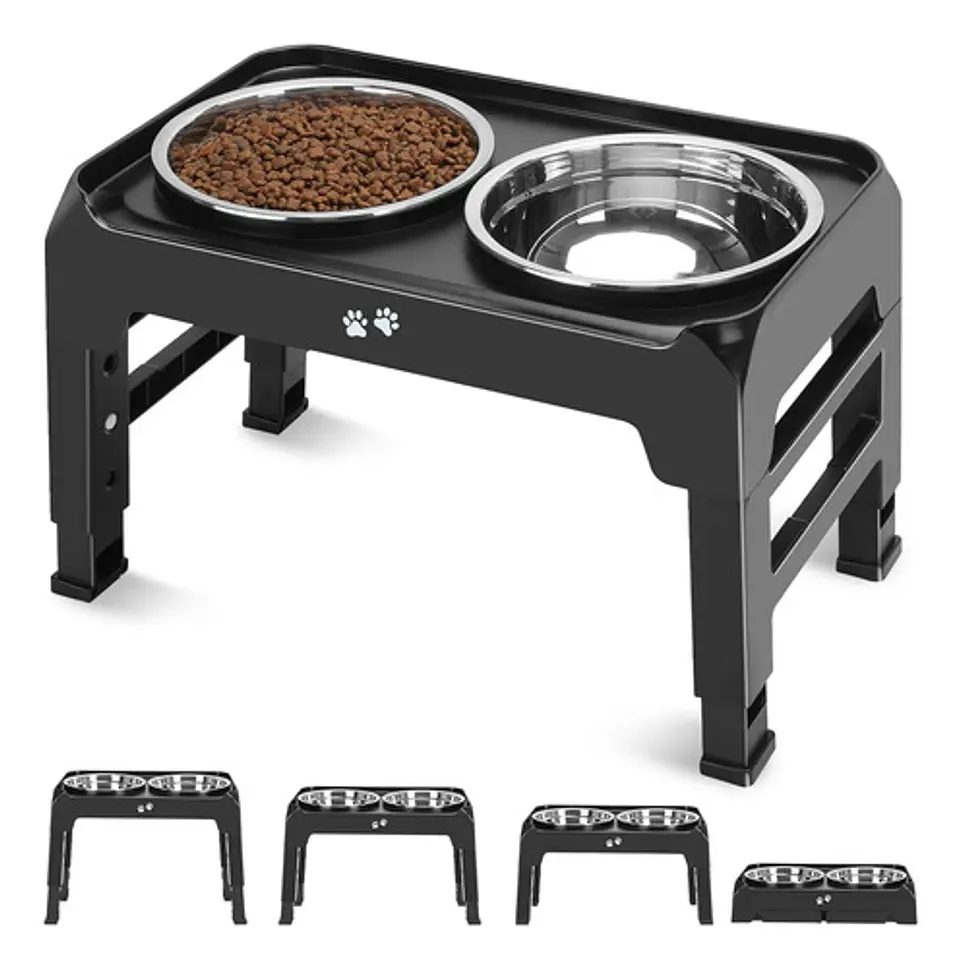 Comedero Bebedero Para Perro Gato Aluminio Anti Deslizante 2