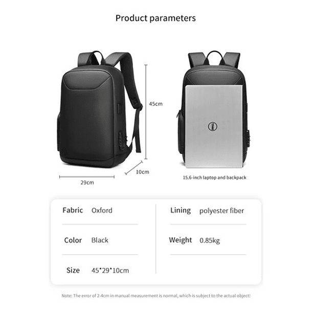 Mochila Anti Robo  - Con Clave - Cargador Usb 4