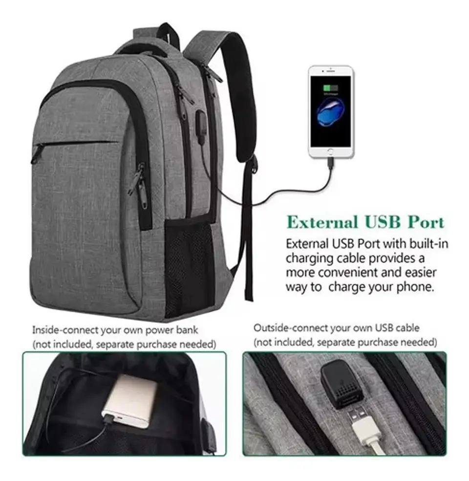 Mochila Notebook Impermeable Antirrobo Hombre Mujer 3