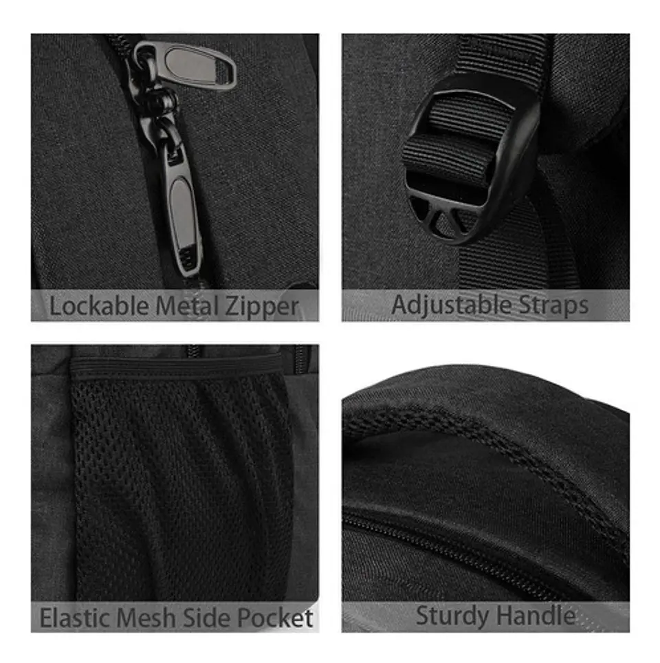 Mochila Notebook Impermeable Antirrobo Hombre Mujer 7