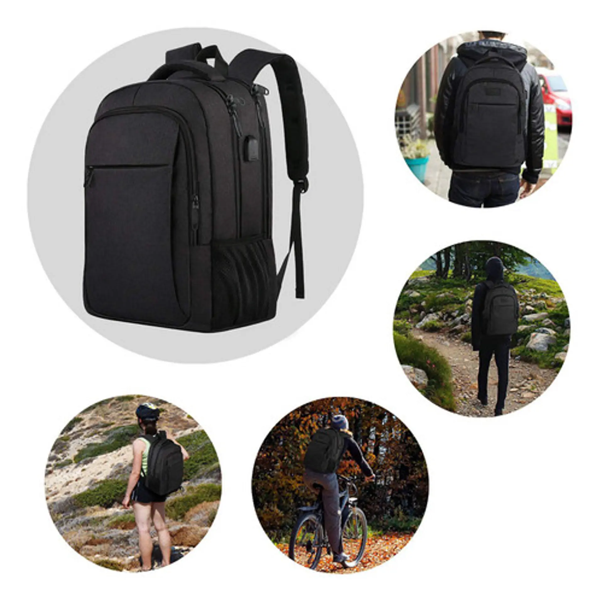 Mochila Notebook Impermeable Antirrobo Hombre Mujer 15